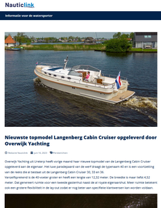 Langenberg Cabin Cruiser 40 topmodel opgeleverd door Overwijk Yachting