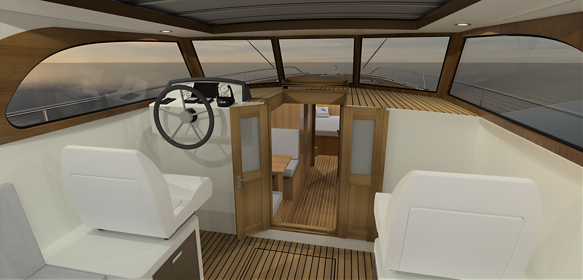 Kuipinterieur en panoramisch uitzicht in de Overwijk C-41